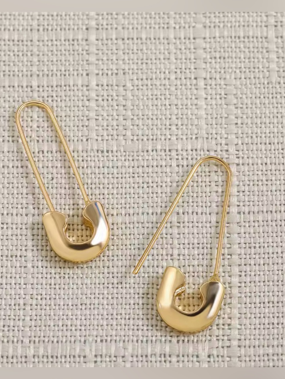 New Pins! Gold Contemporary U-Shaped Drop Pin Earrings
